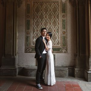 Lulus White Jacquard Lace-Up Maxi Dress XS